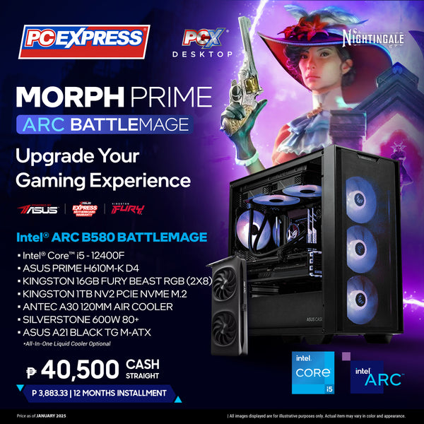 PCX GFH MORPH PRIME (ARC BATTLEMAGE) Intel® Core™ i5 Desktop - Powered By ASUS