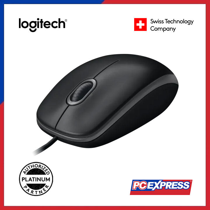 LOGITECH B100 OPTICAL USB Mouse (Black) - PC Express