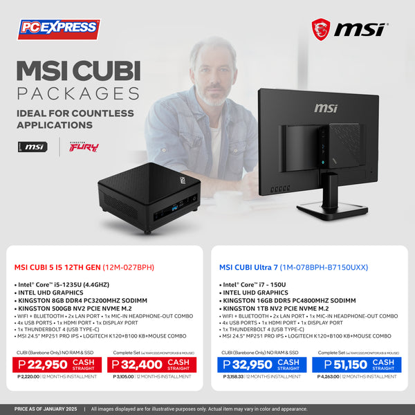 MSI Cubi 5 (12M-027BPH) Intel Core i5 12th Gen. Mini Desktop