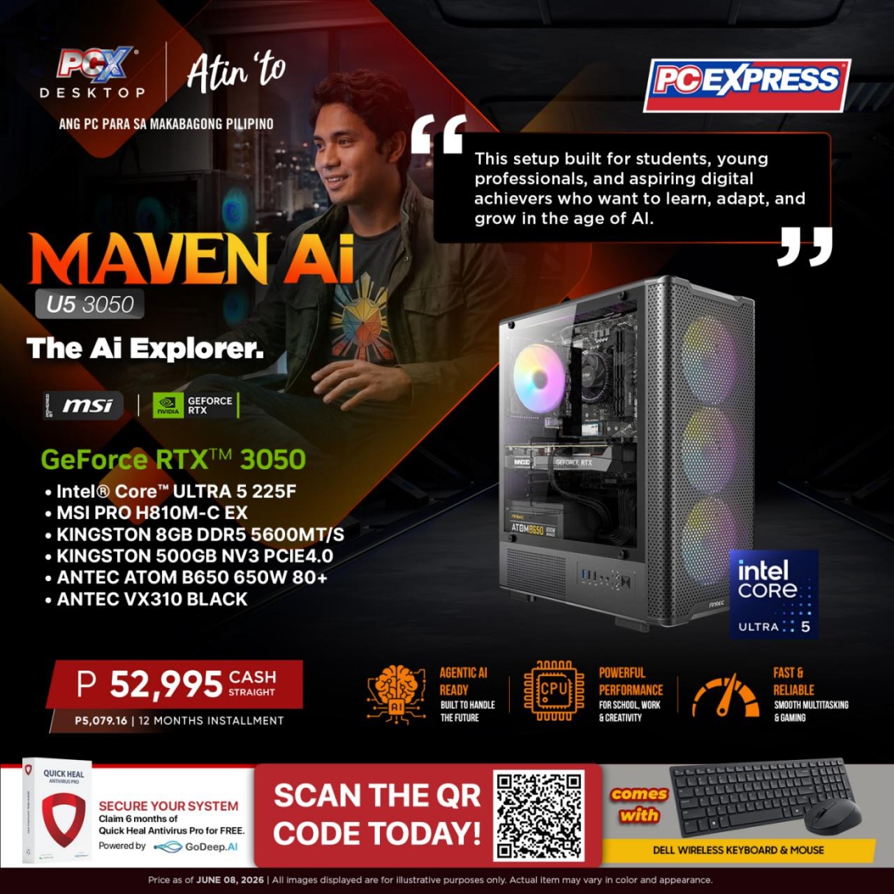 PCX GFH MAVEN Ai (U5-3050) Intel® Core™ Ultra 5 Gaming Desktop – PC Express