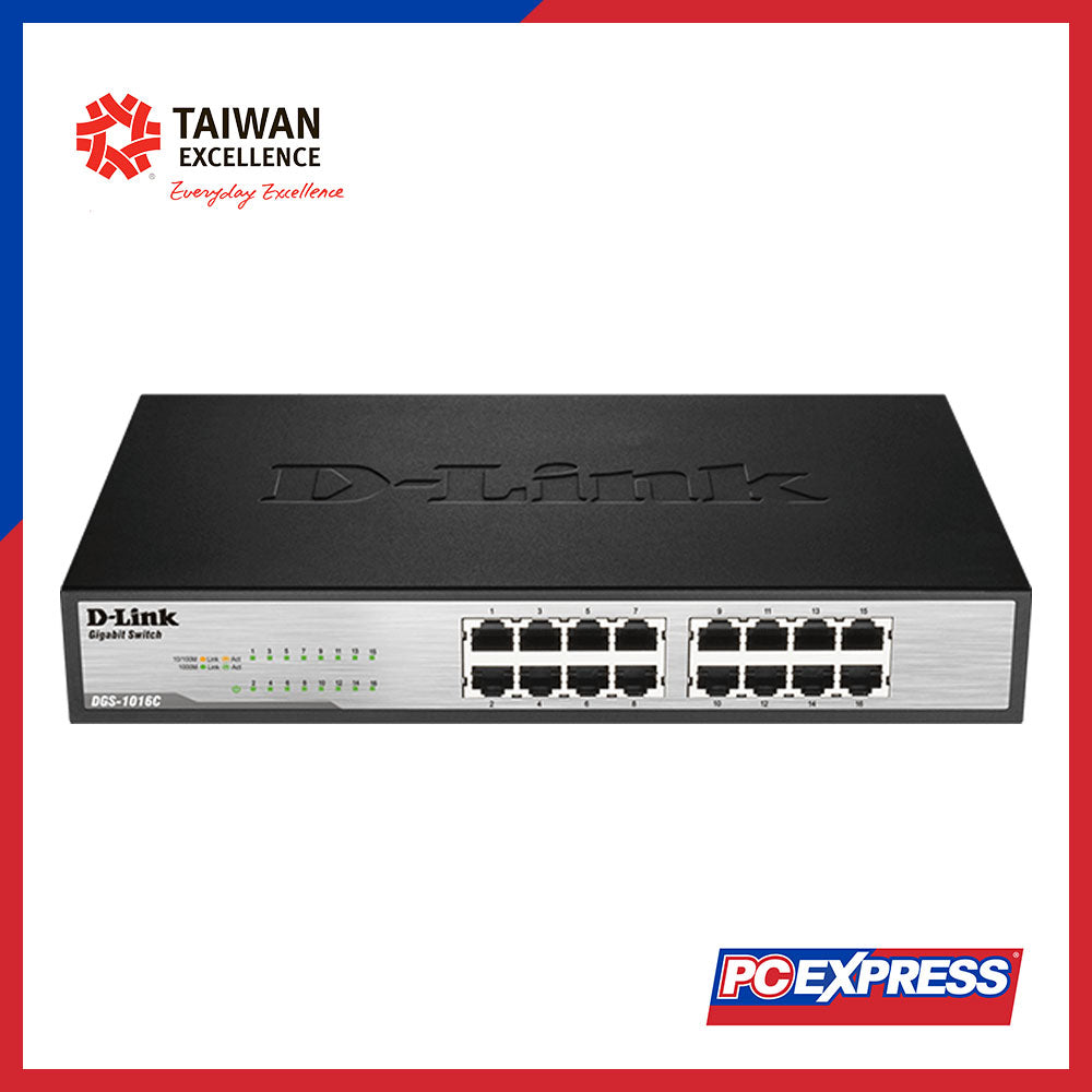 D-Link DGS-1016C 16-Port Gigabit Unmanaged Switch - PC Express