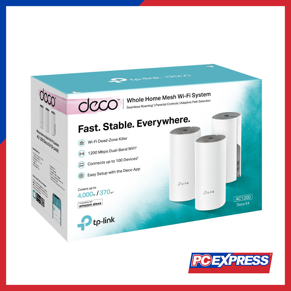 TP-LINK Deco E4 AC1200 Whole Home Mesh Wi-Fi System (3-Pack) - PC Express
