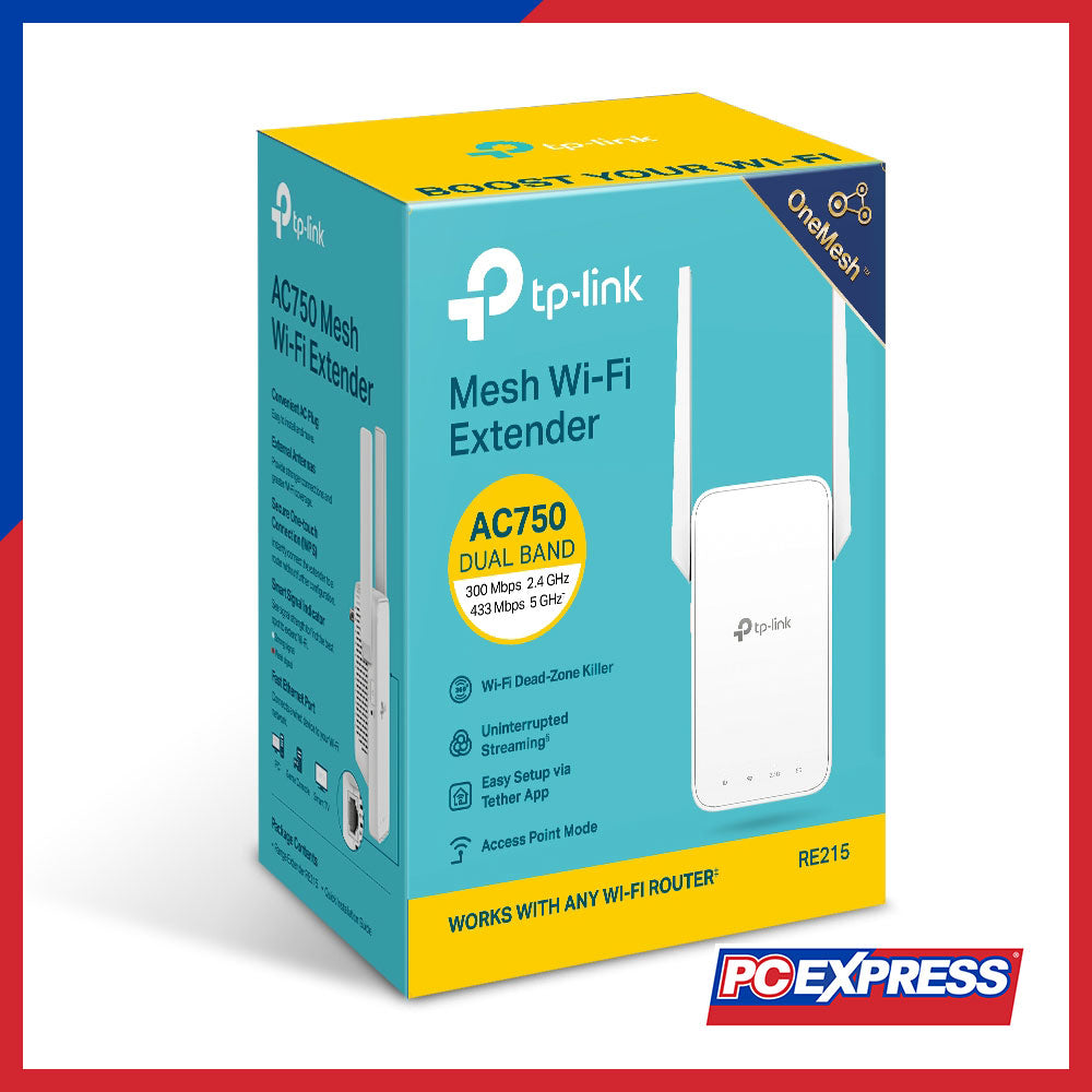 TP LINK RE215 AC750 Mesh Wi Fi Range Extender PC Express tp-link-re215-ac750-mesh-wi-fi-range-extender-pc-express