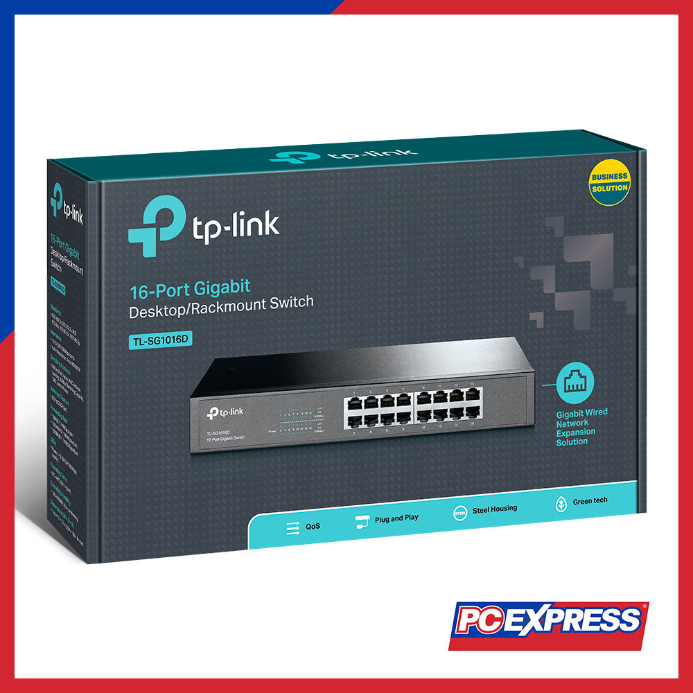 TP-LINK TL-SG1016D 16-Port Gigabit Desktop/Rackmount Switch - PC Express