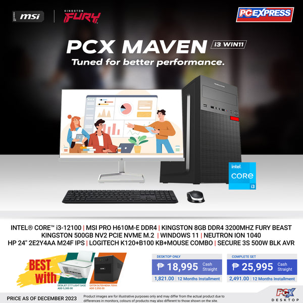 PCX LFH MAVEN i3 WIN11 Intel® Core™ i3 Desktop Package - PC Express