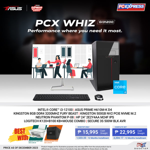 PCX LFH WHIZ G I31200 Intel® Core™ i3 Desktop Package - Powered By ASUS - PC Express