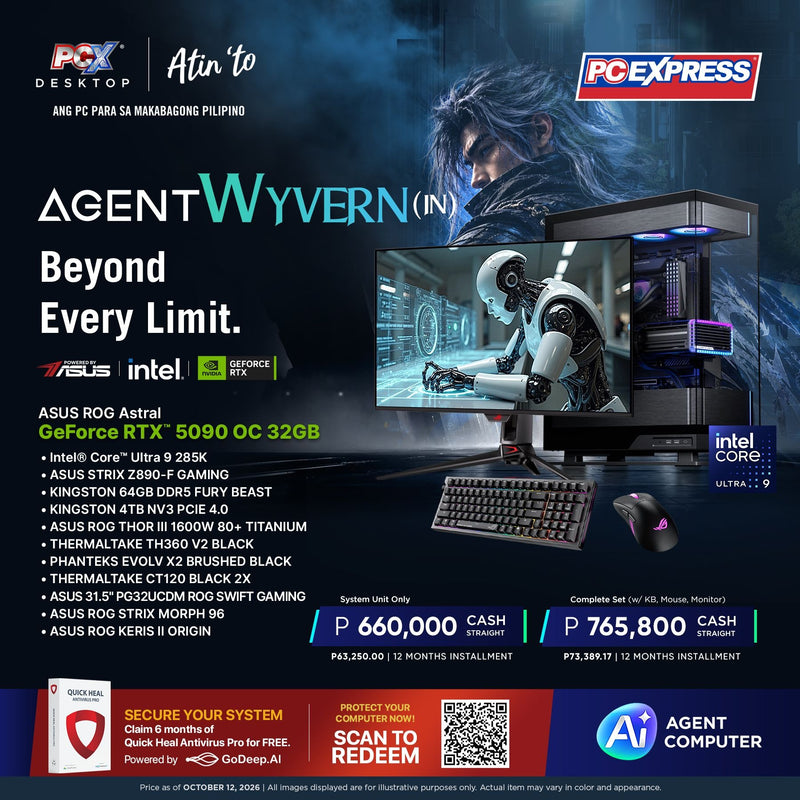 PCX GFH AGENT WYVERN (IN) GeForce RTX™ 5090 Intel® Core™ Ultra 9 Gaming Desktop - Powered By ASUS