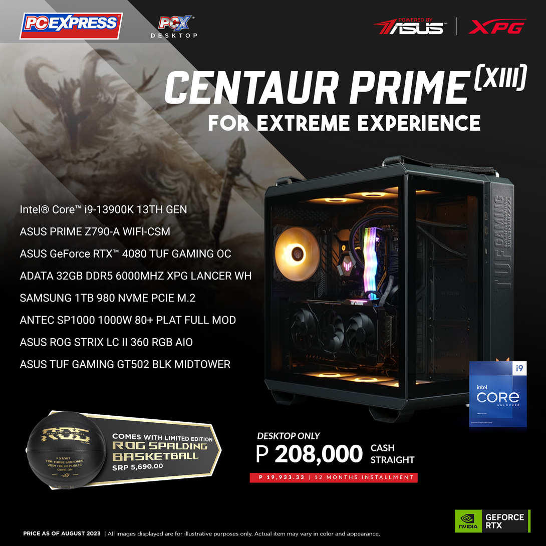 PCX GFH CENTAUR PRIME (XIII) GeForce RTX™ 4080 Intel Core i9 Gaming Desktop - Powered By ASUS - PC Express