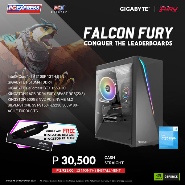 PCX GFH FALCON FURY GeForce® GTX 1650 OC Gaming Desktop - PC Express