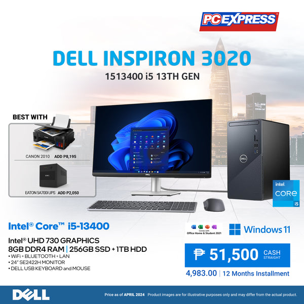DELL INSPIRON 3020-I513400 I5 Desktop Package