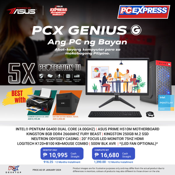 PCX LFH GENIUS G Intel® Pentium G6400 Desktop Package - Powered By ASUS