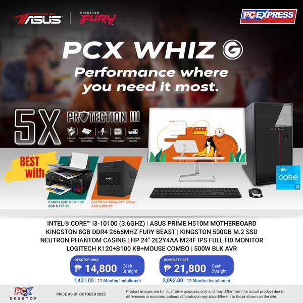 PCX LFH WHIZ G Intel® Core™ i3 Desktop Package - Powered By ASUS