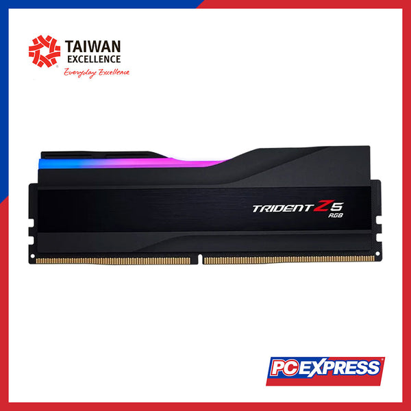 GSKILLS 32GB DDR5 6000MT/S Trident Z5 RGB (F5-6000J3636F32GX1-TZ5RK) Desktop Memory - Black