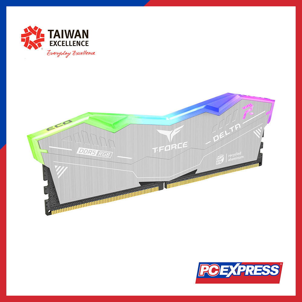 TEAMGROUP 64GB DDR5 6000MHZ DELTA RGB ECO Desktop Memory (Silver
