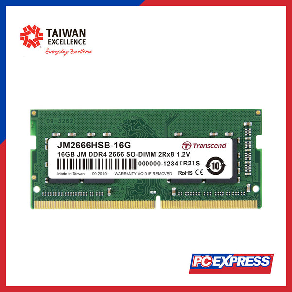 TRANSCEND 16GB DDR4 PC2666MHz (JM2666HSB/HSE-16G) Unbuffered SODIMM RAM
