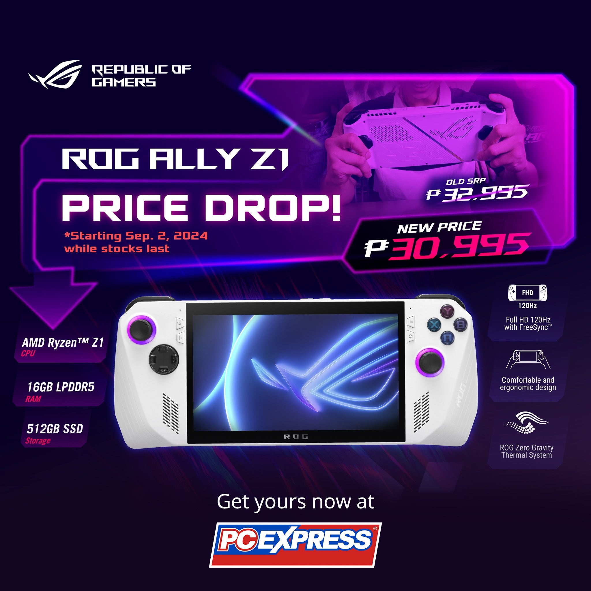 ASUS ROG Ally Ryzen Z1 Extreme 16G 512GB(Asus Rog Ally ASUS ROG Ally Ryzen Z1 Extreme 16G 512GB(Asus Rog Ally
