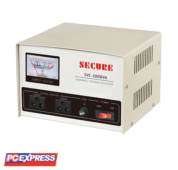 SECURE 1000W AVR WITH METER (SVC-1000VA) - PC Express