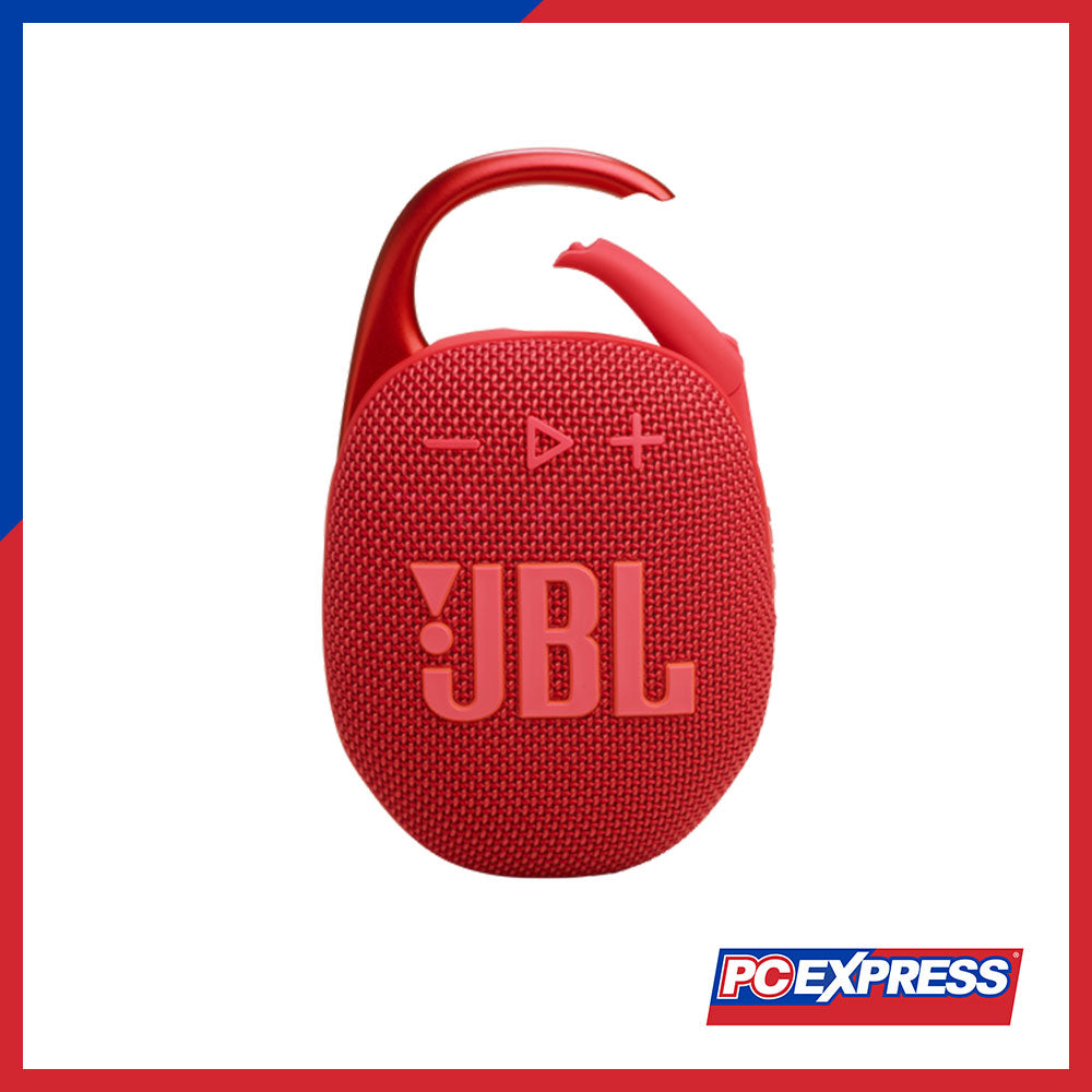 JBL Clip Ultra-Portable Waterproof Bluetooth Speaker (Red) – PC