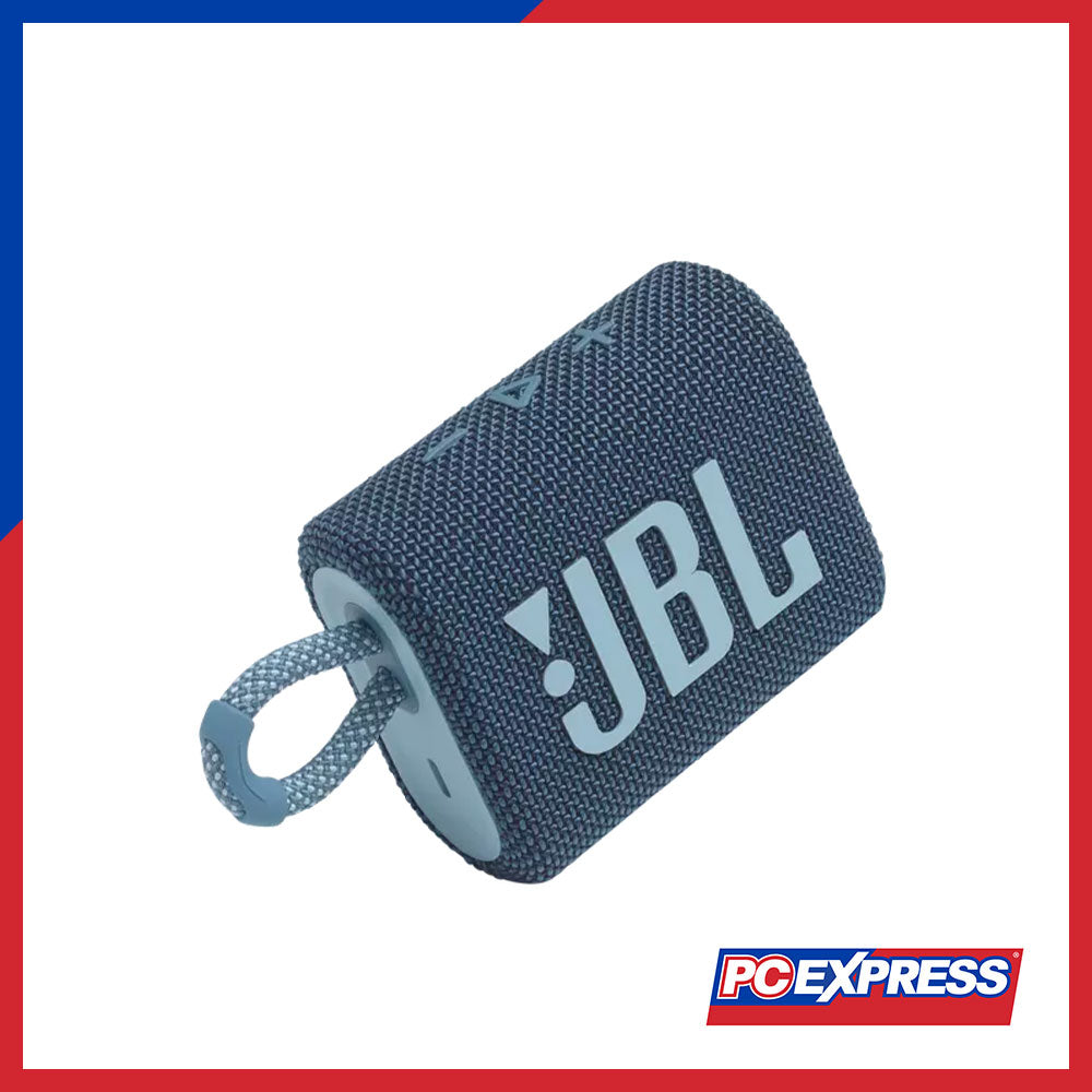 JBL GO 3 Portable Waterproof Speaker (Blue) - PC Express