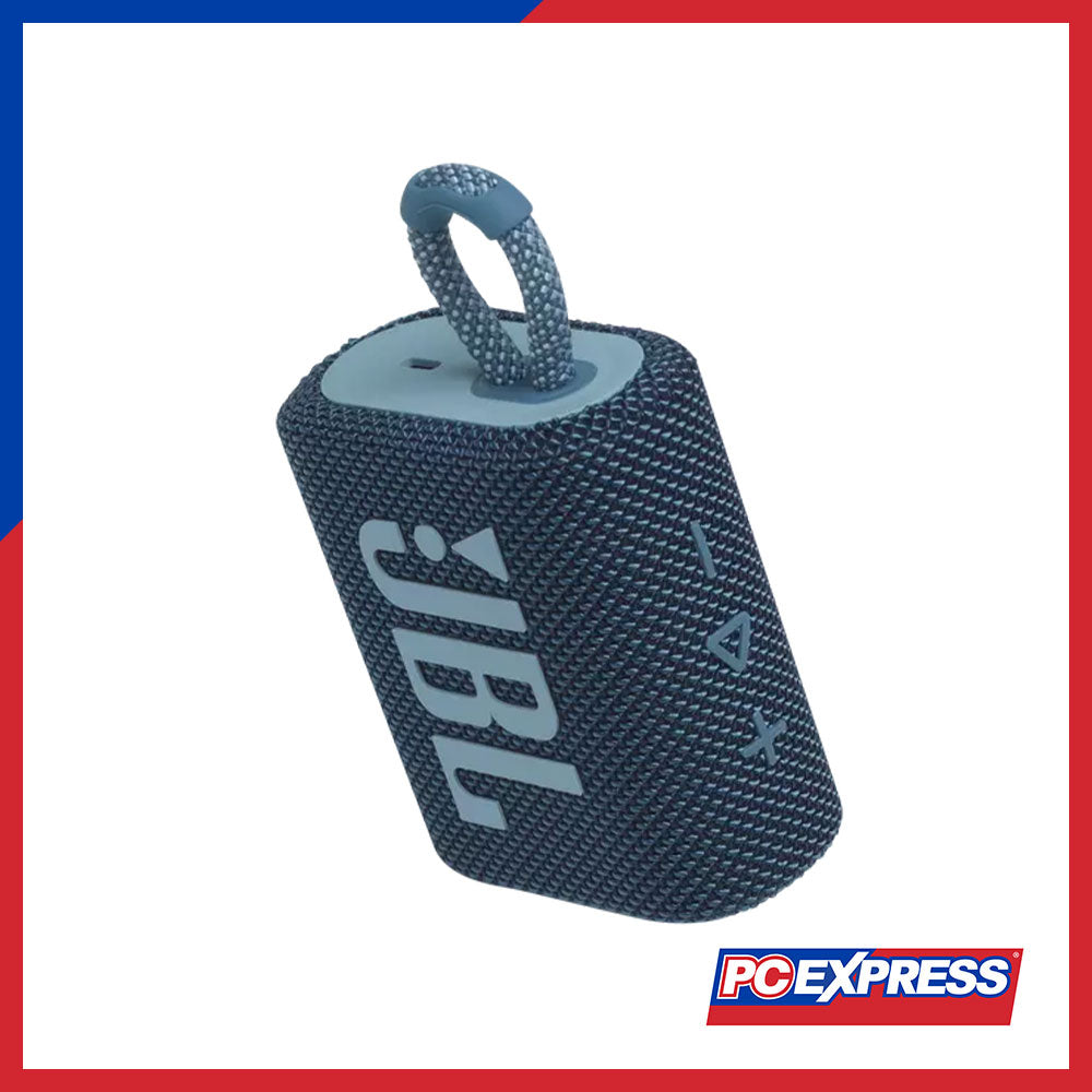 JBL GO 3 Portable Waterproof Speaker (Blue) - PC Express