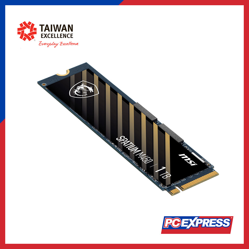 MSI 1TB SPATIUM M450 PCIe 4.0 NVMe Gen3 X4 M.2 2280 Solid State