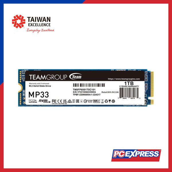 TEAMGROUP 1TB MP33 M.2 PCIe NVMe (TM8FP6001T0C101) Solid State Drive