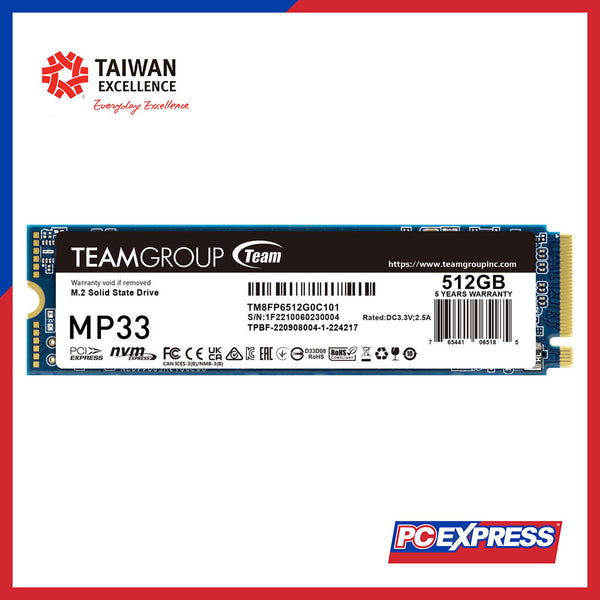 TEAMGROUP 512GB MP33 M.2 PCIe NVMe Solid State Drive