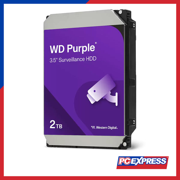 WESTERN DIGITAL 2TB SATA (WD23PURZ) Surveillance Hard Drive - Purple