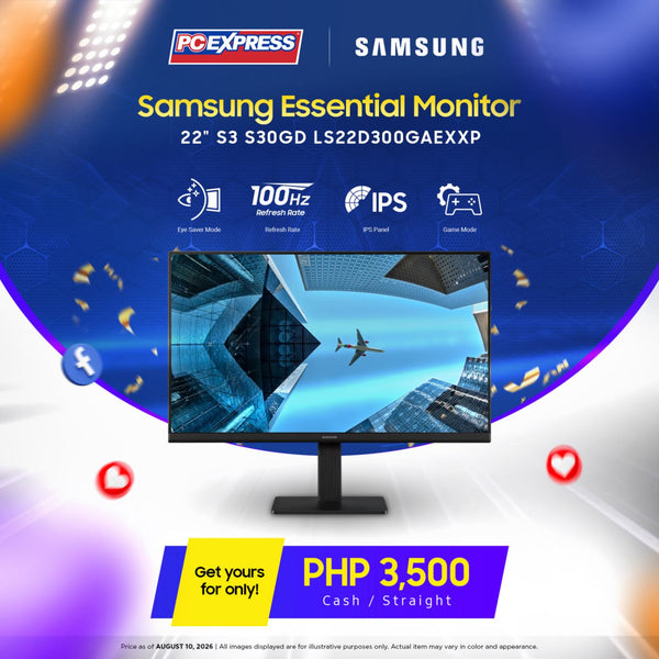 SAMSUNG 22" Essential Monitor S3 LS22D300GAEXXP Full-HD Monitor