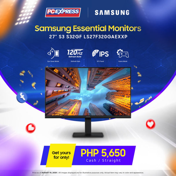 SAMSUNG 27" S3 LS27F320GAEXXP Full-HD 120Hz Essential Monitor
