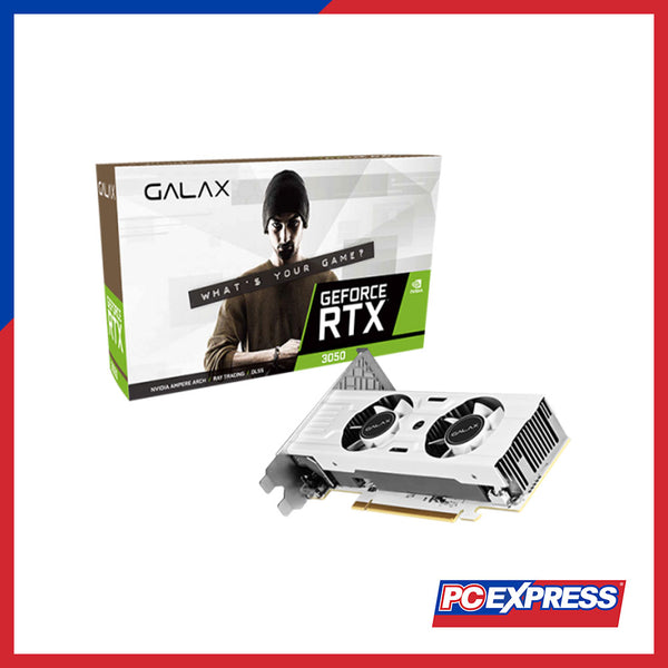 GALAX GeForce RTX™ 3050 1-Click OC LP 6GB GDDR6 96-bit Graphics Card (White)