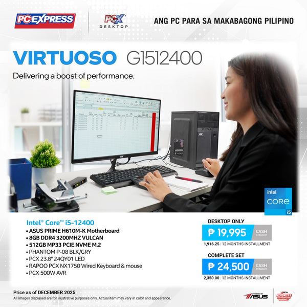 PCX LFH VIRTOUSO (GI512400) Intel® Core™ i5 Desktop - Powered By ASUS