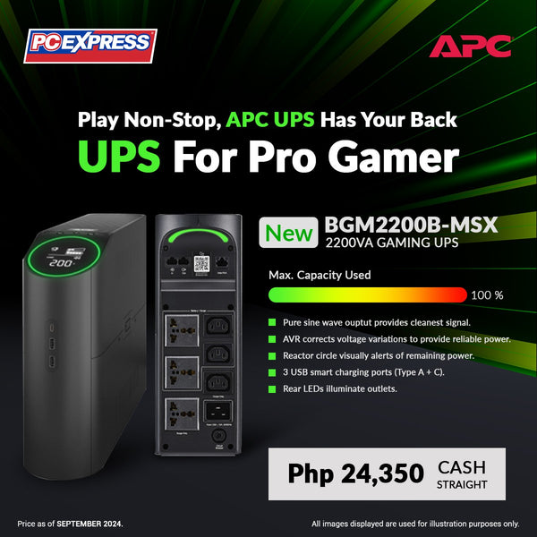 APC BGM2200B-MSX 2200VA Gaming UPS (Black)