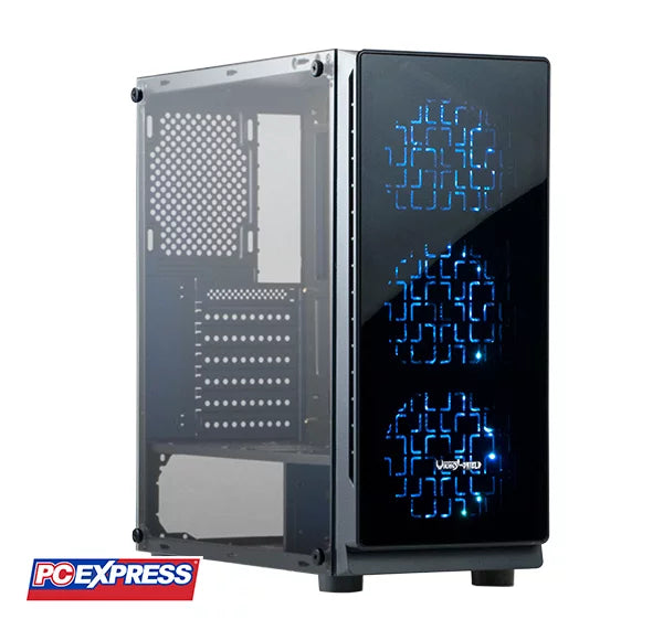 Vikings VKS-30 Shield Tempered Glass Gaming Case with 3 RGB Fans - PC Express