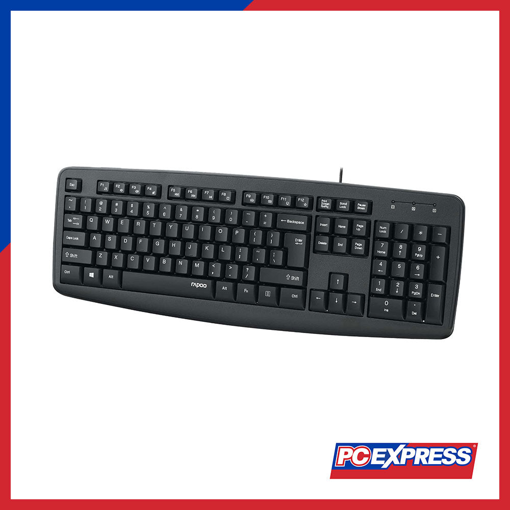 RAPOO NK2600 USB WIRED Keyboard (Black) - PC Express