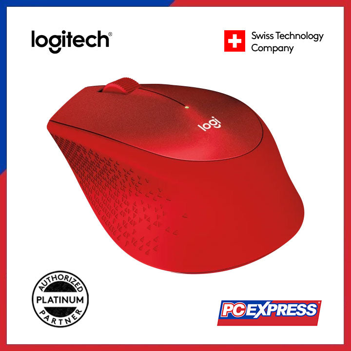 LOGITECH M331 SILENT PLUS Wireless Mouse (Red) - PC Express