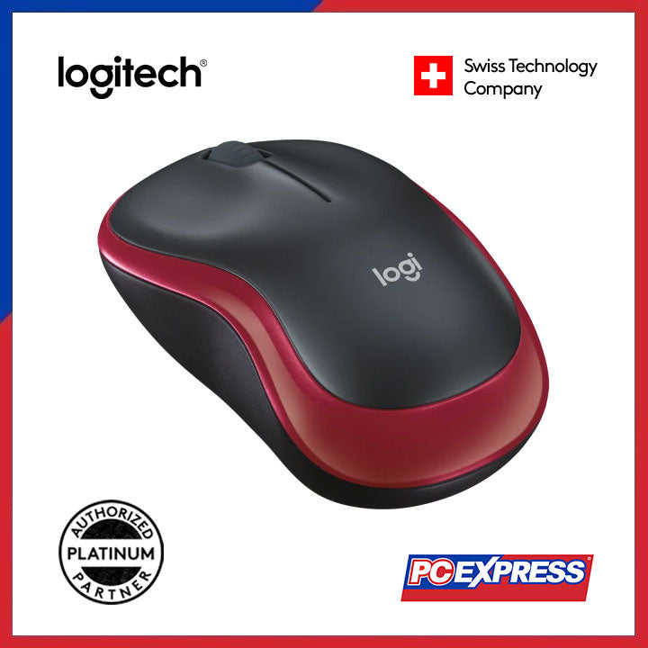 LOGITECH M185 Wireless Mouse (Red) - PC Express