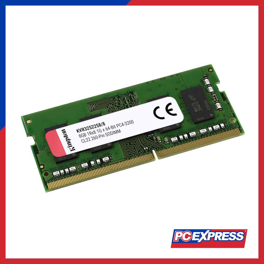 Kingston 8GB DDR4 PC3200MHz Non-ECC SODIMM (KVR32S22S8/S6/8) RAM - PC Express