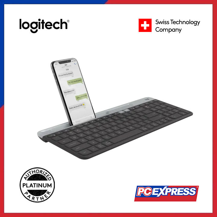 LOGITECH K580 SLIM MULTI-DEVICE Wireless Keyboard (Black) - PC Express