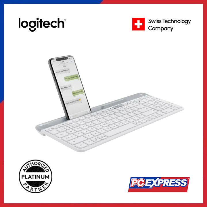LOGITECH K580 SLIM MULTI-DEVICE Wireless Keyboard (Off White) - PC Express