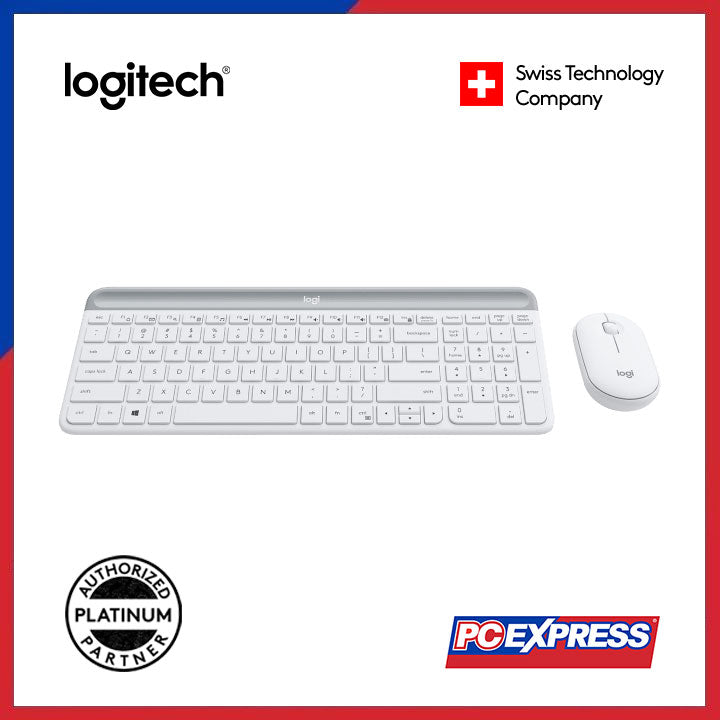 LOGITECH MK470 SLIM Wireless Keyboard and Mouse Combo (Off White) - PC Express