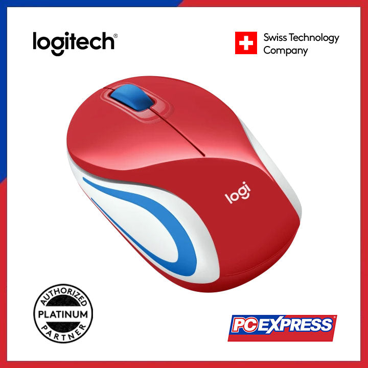 Computer Mini Mouse Red LOGITECH M187 MINI Wireless Mouse (Red) – PC Express