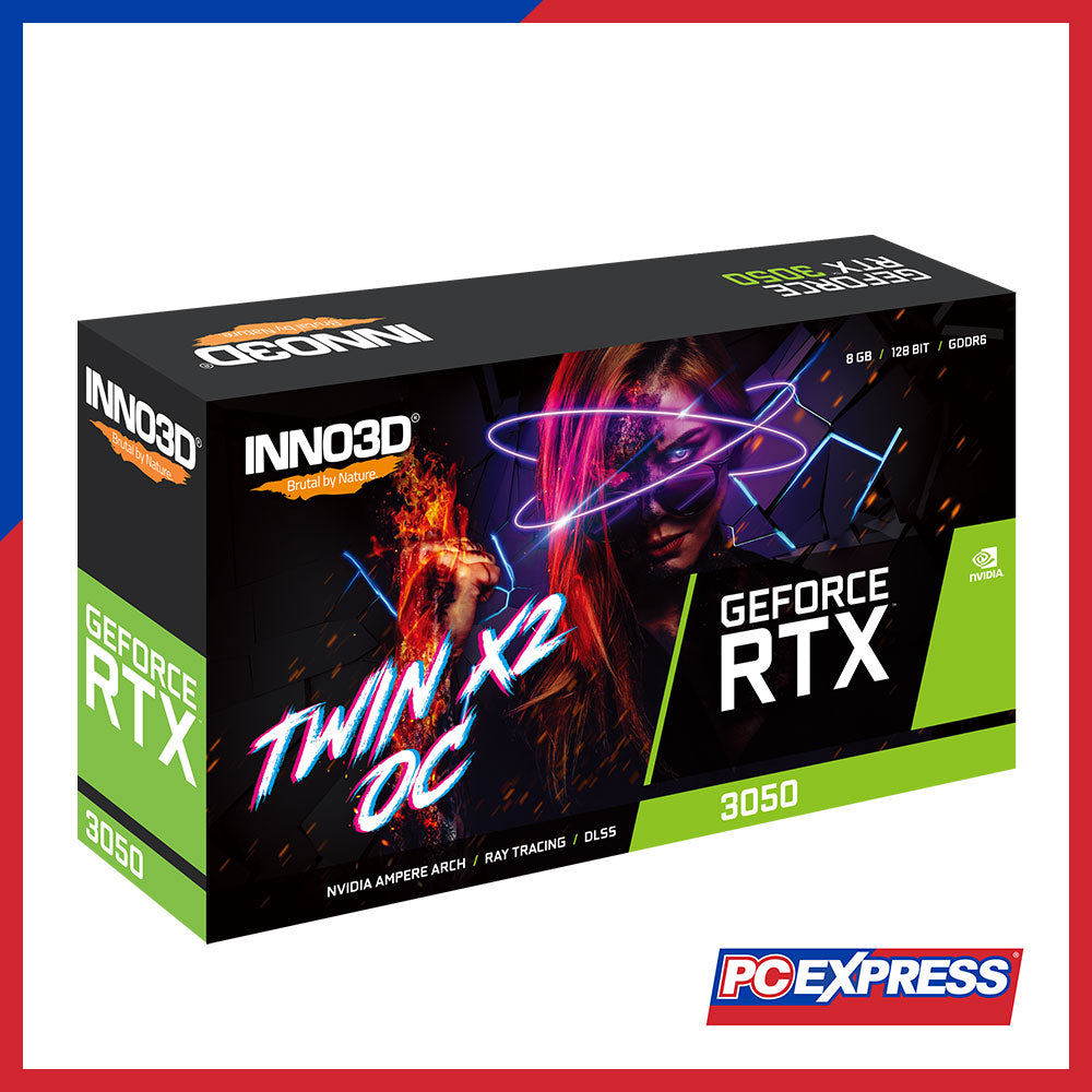 INNO3D GeForce RTX™ 3050 TWIN X2 NON-OC 8GB GDDR6 128-bit Graphics Card - PC Express