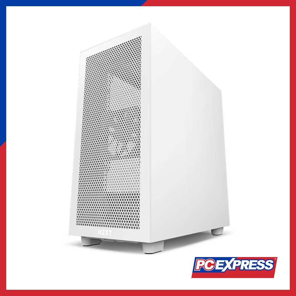 NZXT H7 Flow (CM-H71FG-01) Tempered Glass Mesh ATX Gaming Chassis (Black/White) - PC Express