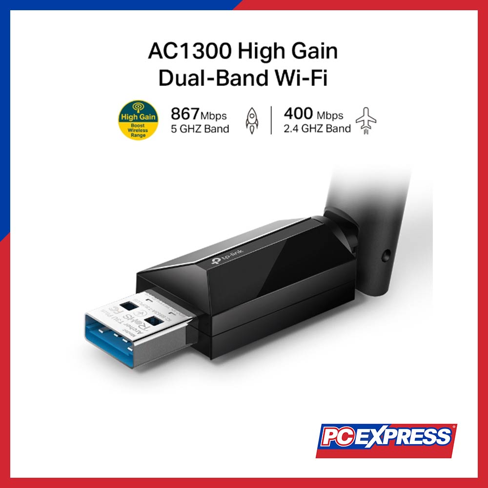TP-LINK Archer T3U Plus AC1300 High Gain Wireless Dual Band USB Adapter - PC Express