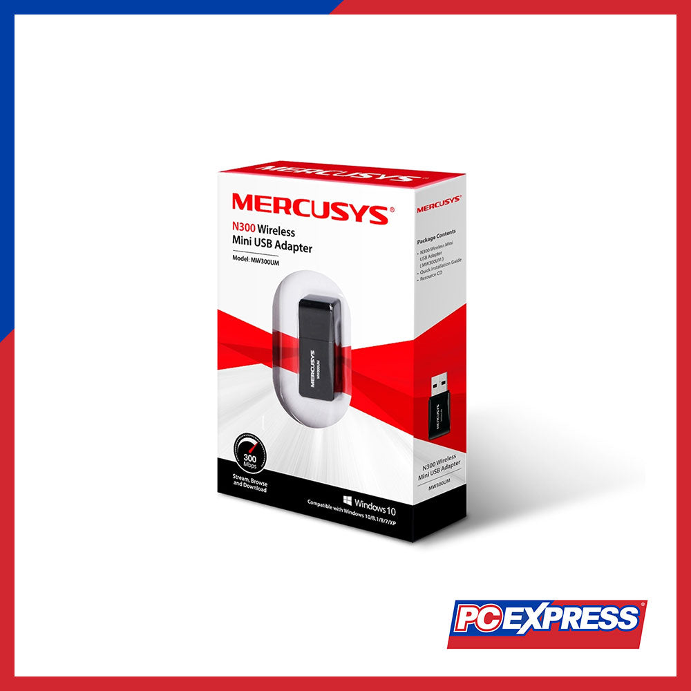 MERCUSYS MW300UM N300 Wireless Mini USB Adapter - PC Express