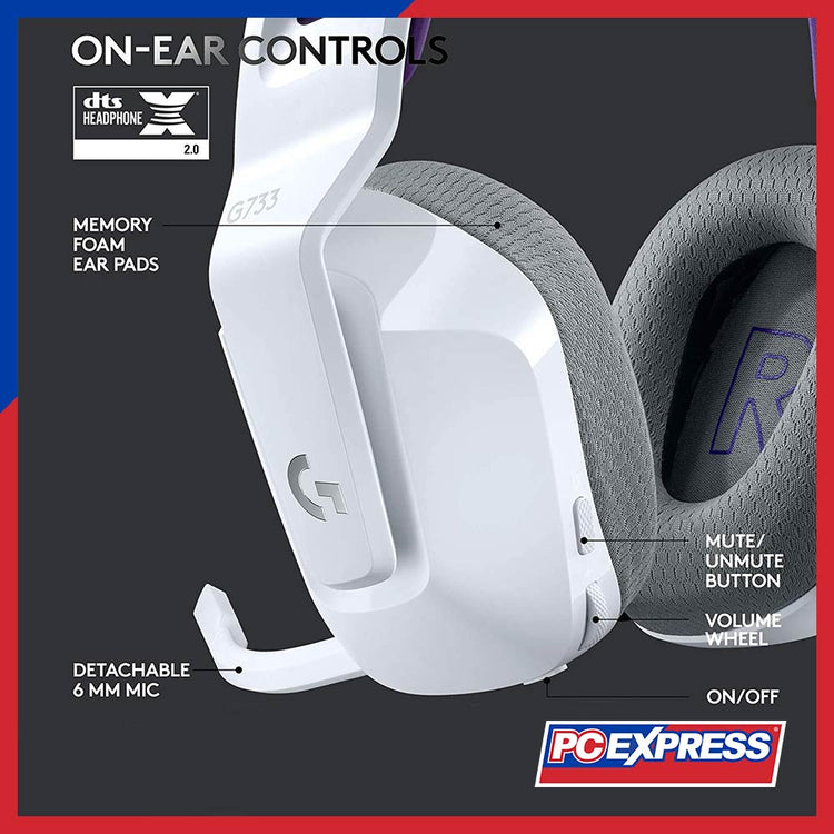 LOGITECH G733 Lightspeed UltraLightweight RGB Wireless Gaming Headset