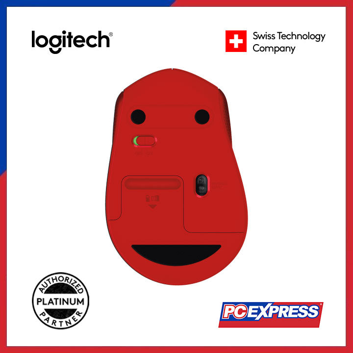 LOGITECH M331 SILENT PLUS Wireless Mouse (Red) - PC Express