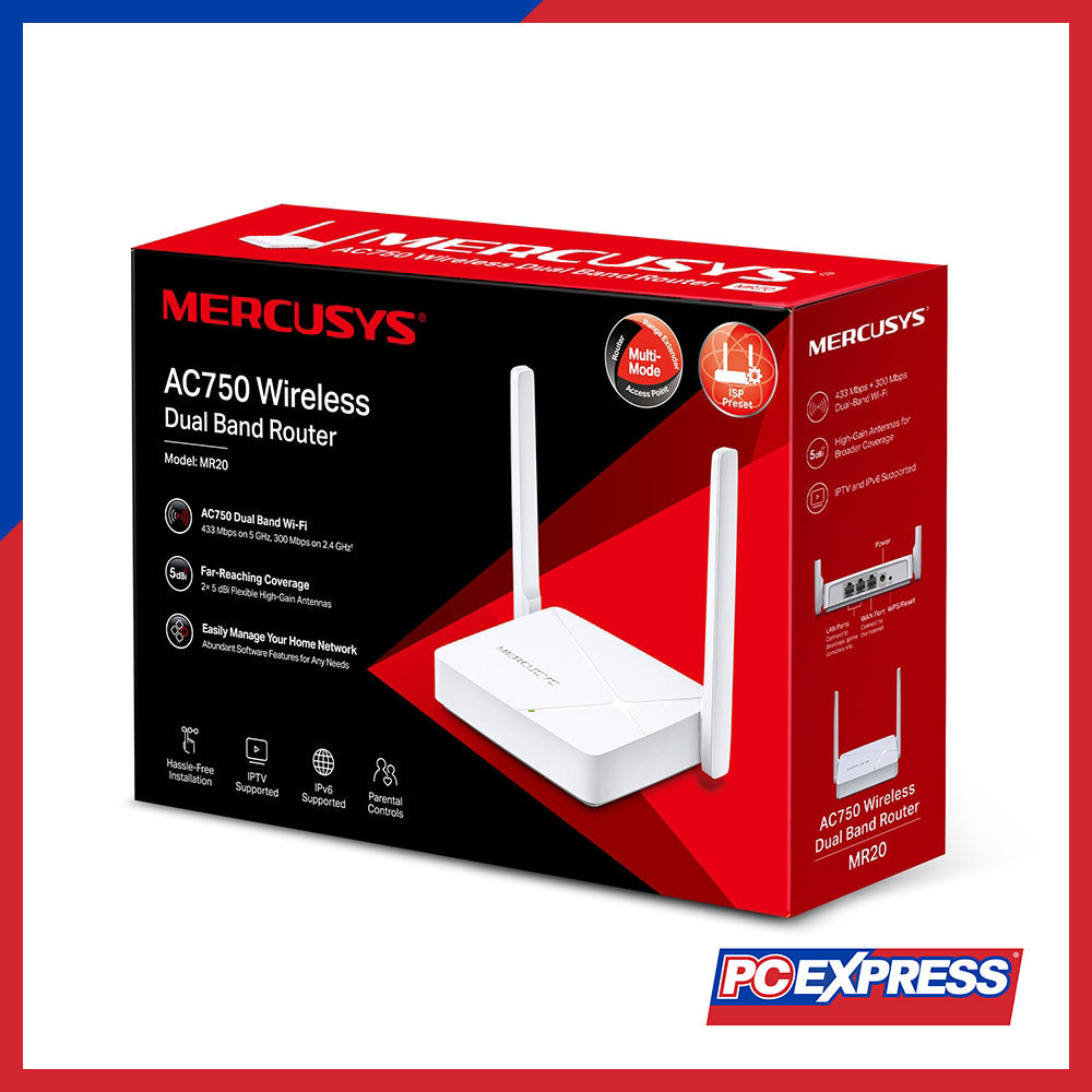 MERCUSYS MR20 AC750 Wireless Dual Band Router – PC Express