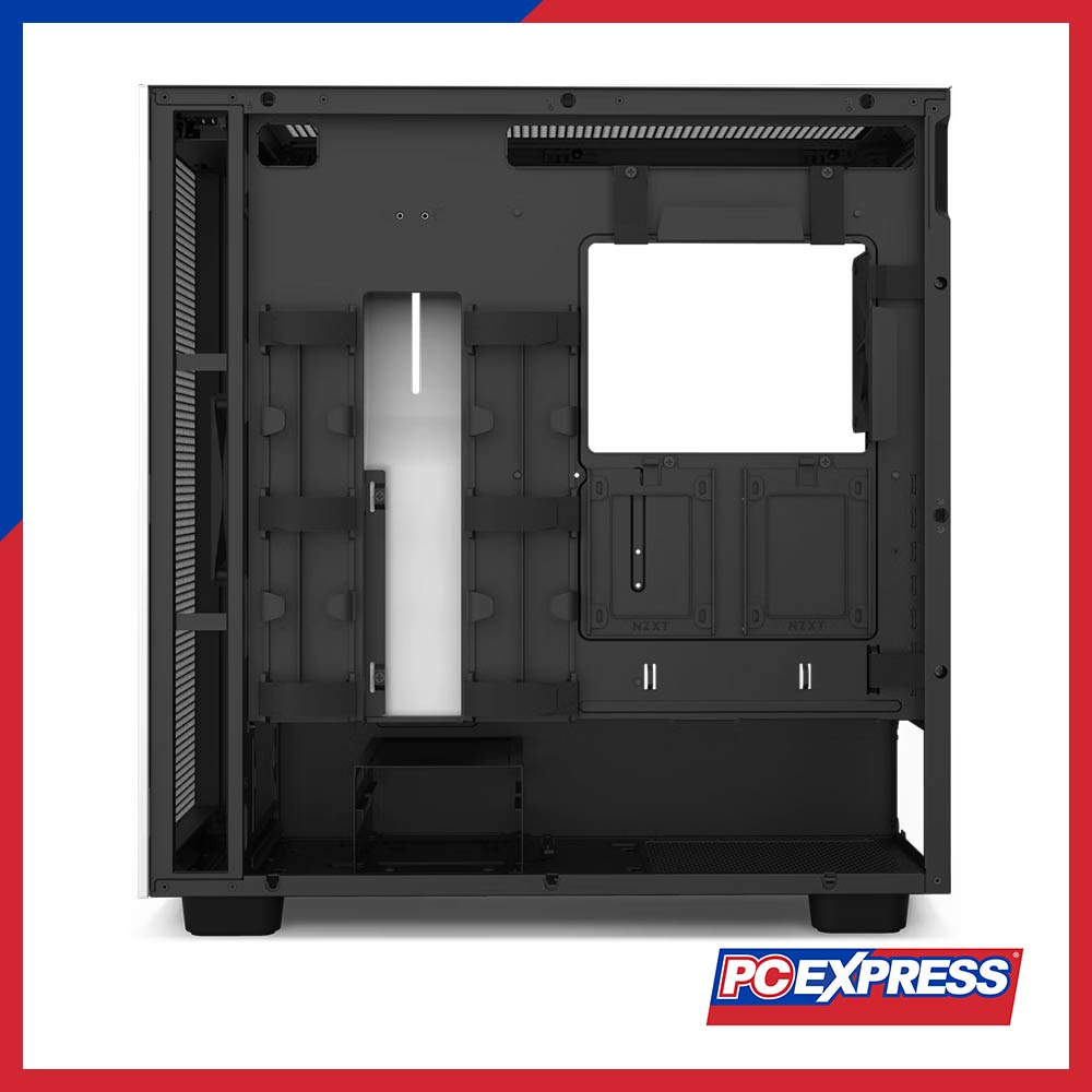 NZXT H7 Flow (CM-H71FG-01) Tempered Glass Mesh ATX Gaming Chassis (Black/White) - PC Express